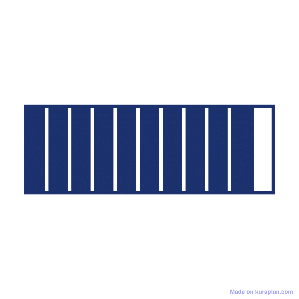 Fraction Bar — 10/11 (ten elevenths)