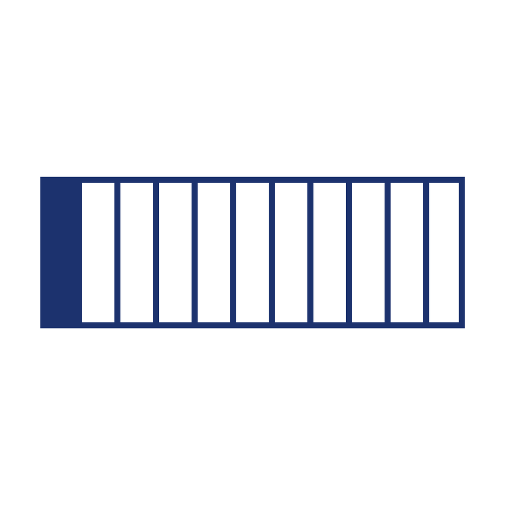 Fraction Bar — 1/11 (one eleventh)