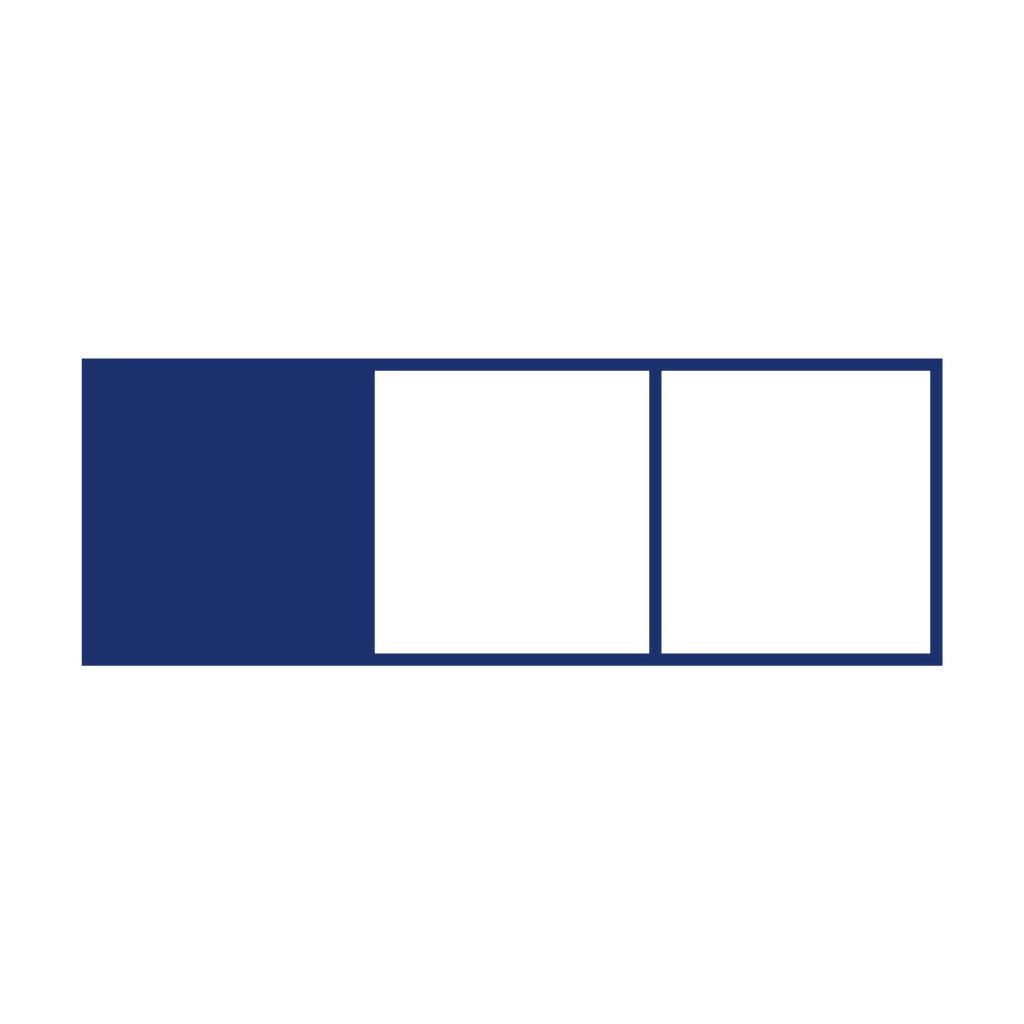 Fraction Bar — 1/3 (one third)