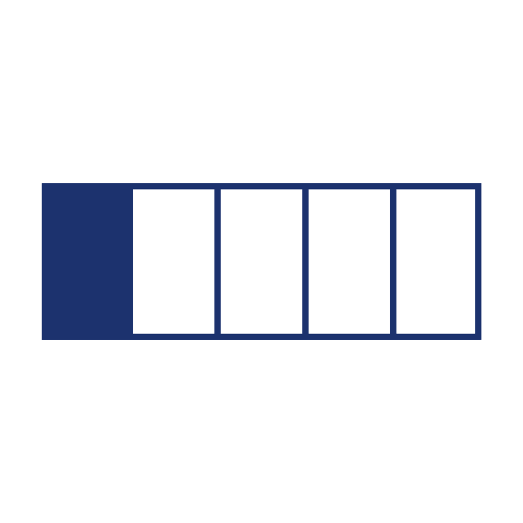 Fraction Bar — 1/5 (one fifth)