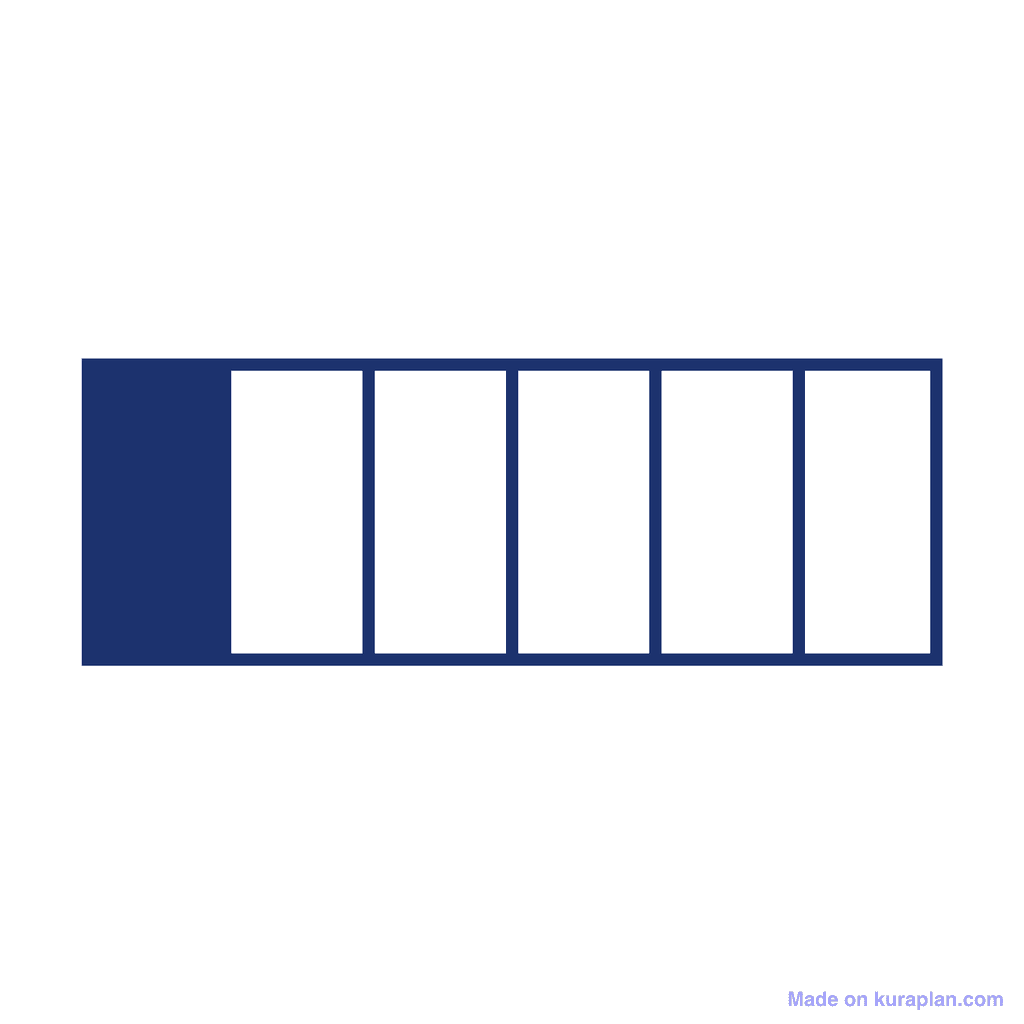 Fraction Bar — 1/6 (one sixth)