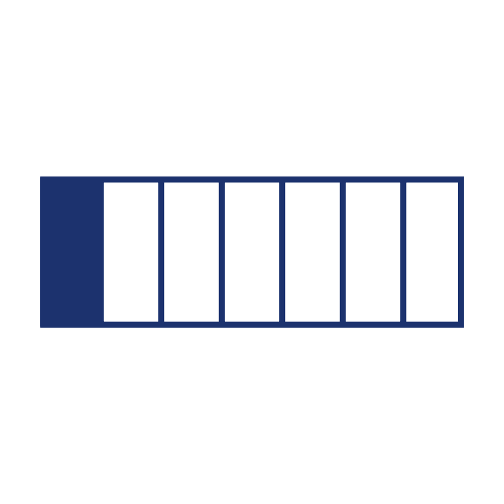 Fraction Bar — 1/7 (one seventh)