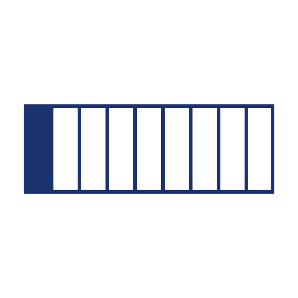 Fraction Bar — 1/9 (one ninth)