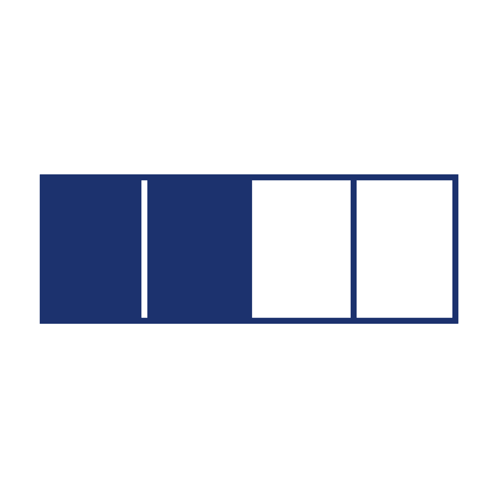 Fraction Bar — 2/4 (two quarters)