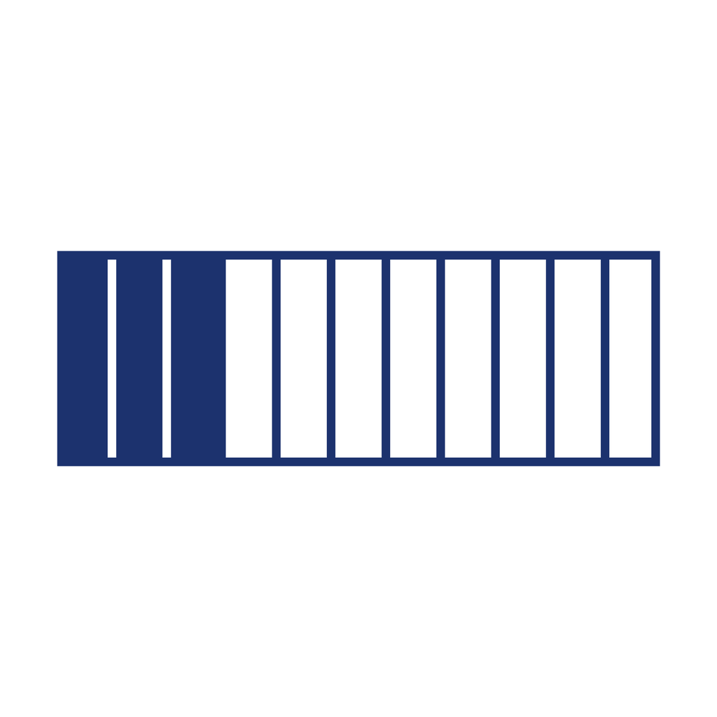 Fraction Bar — 3/11 (three elevenths)