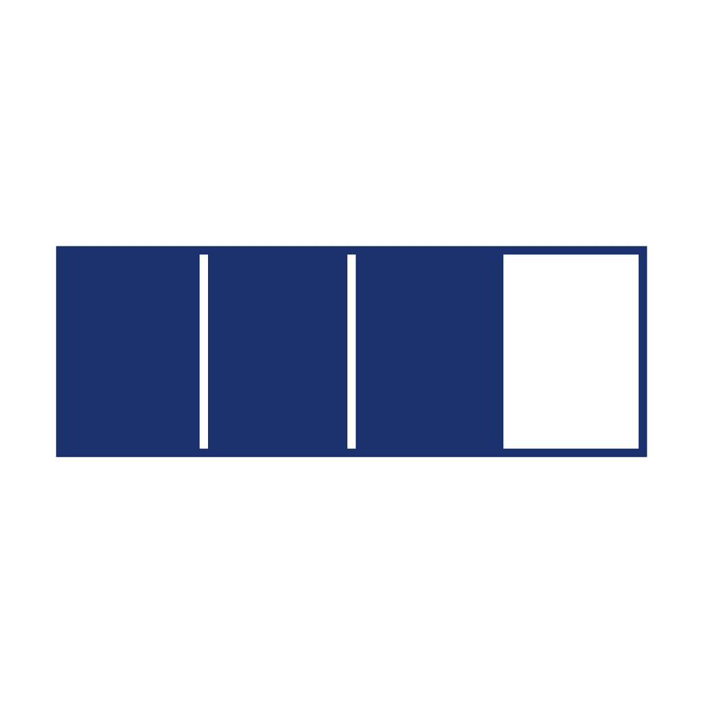 Fraction Bar — 3/4 (three quarters)