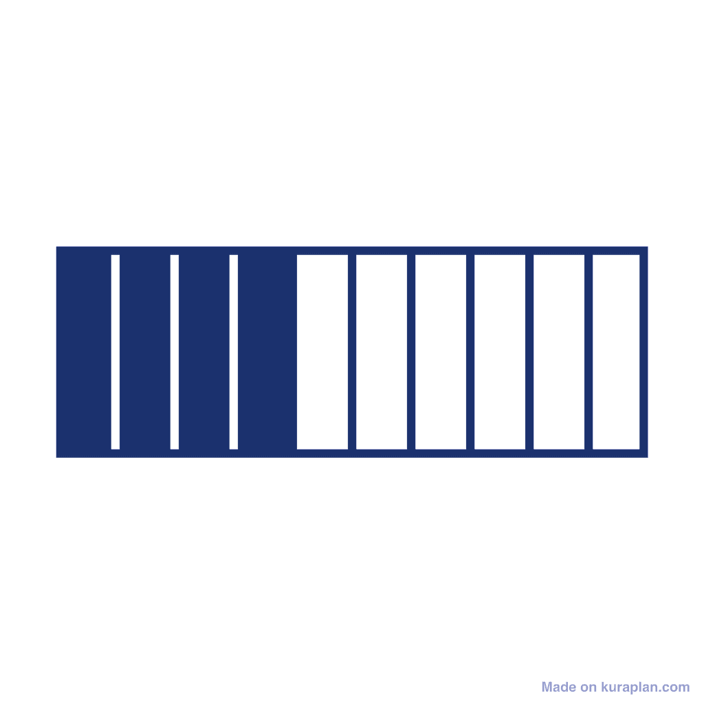 Fraction Bar — 4/10 (four tenths)