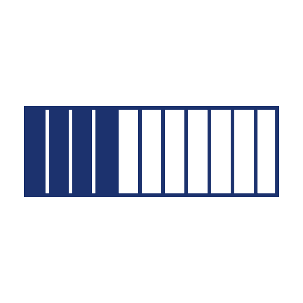 Fraction Bar — 4/11 (four elevenths)
