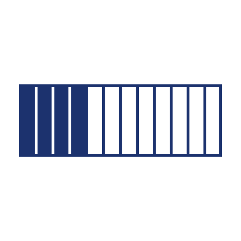 Fraction Bar — 4/12 (four twelfths)