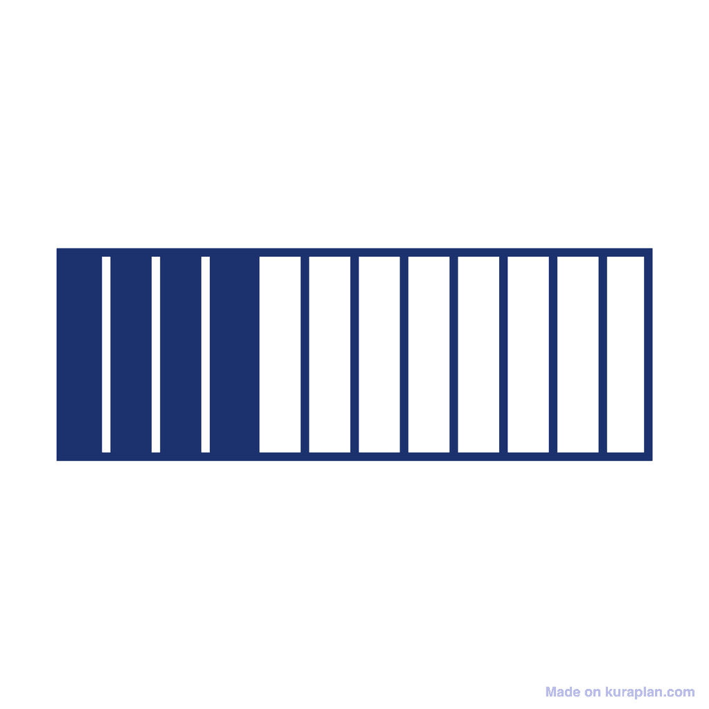 Fraction Bar — 4/12 (four twelfths)