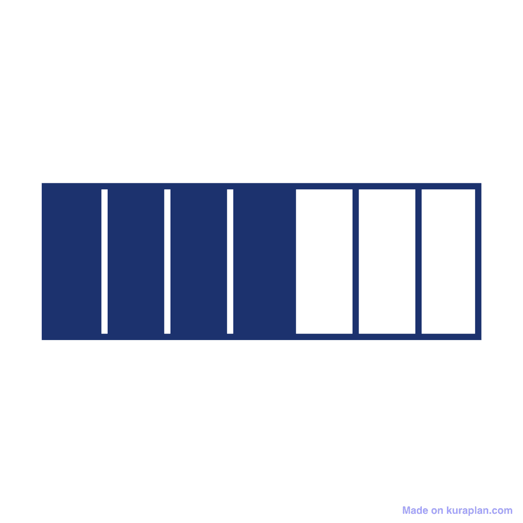 Fraction Bar — 4/7 (four sevenths)