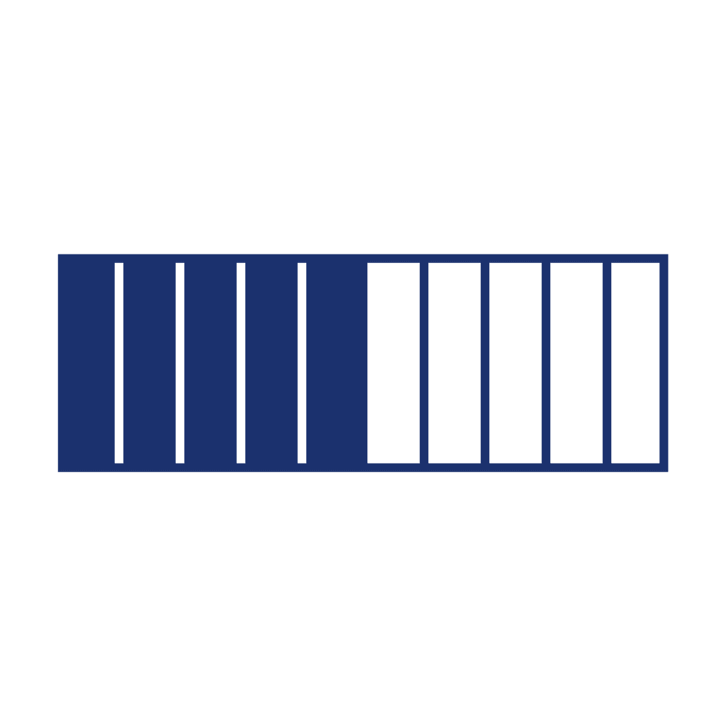 Fraction Bar — 5/10 (five tenths)