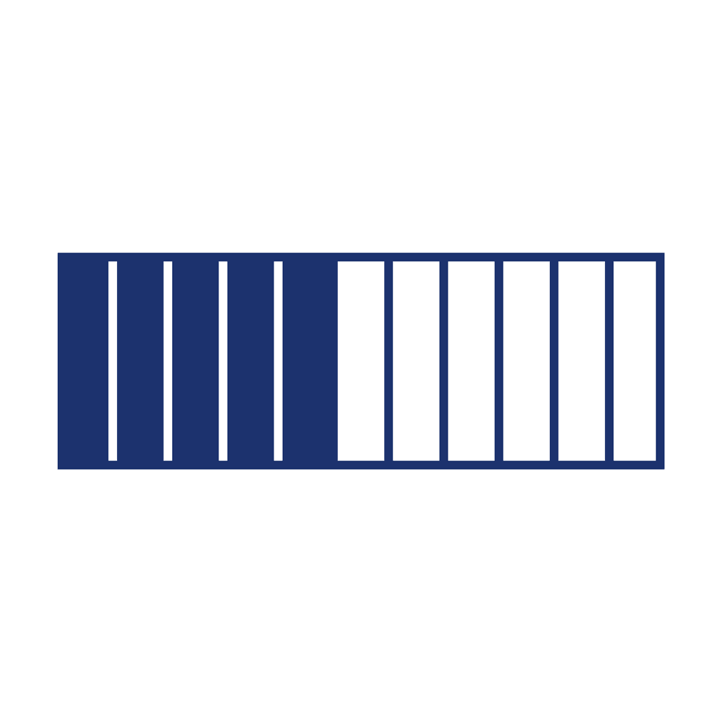 Fraction Bar — 5/11 (five elevenths)