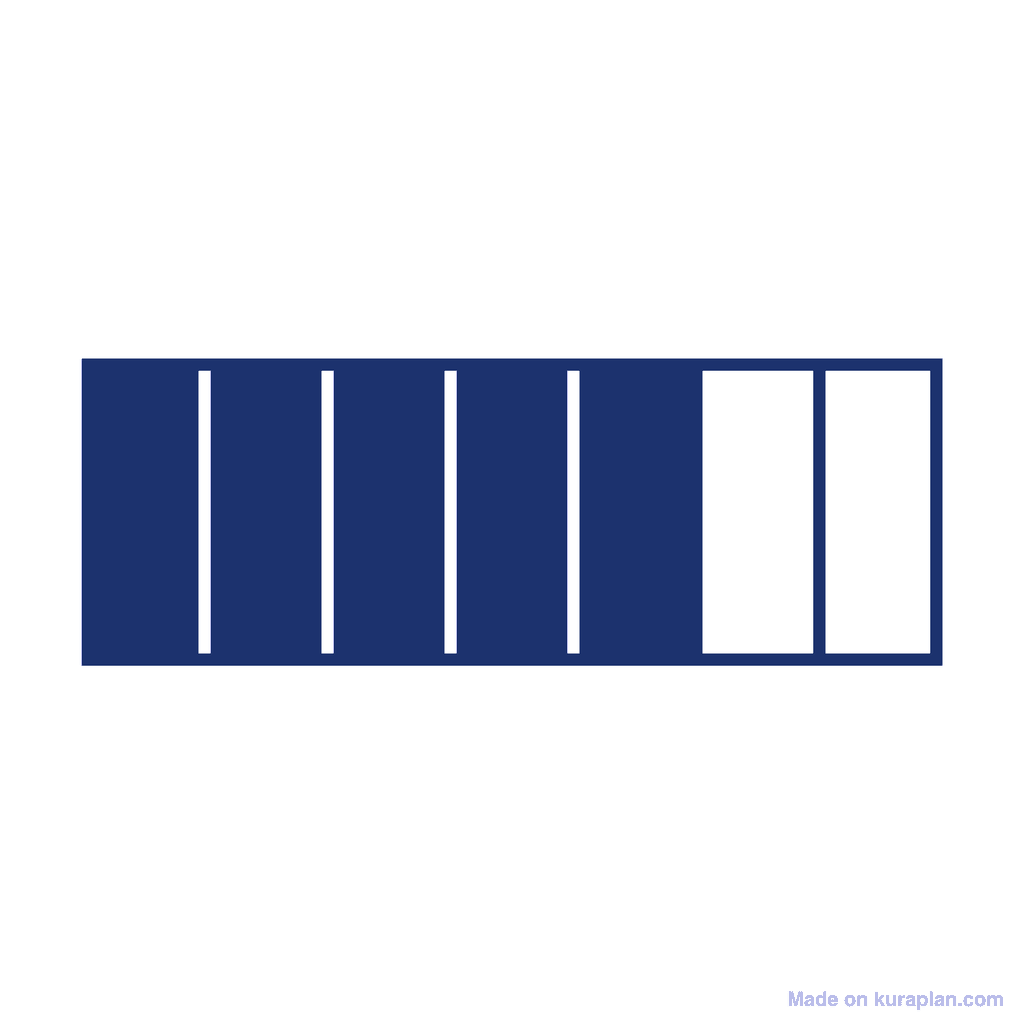 Fraction Bar — 5/7 (five sevenths)