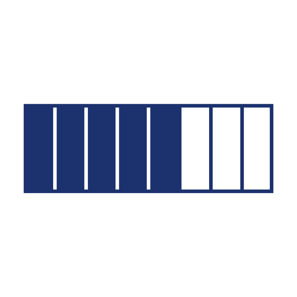 Fraction Bar — 5/8 (five eighths)