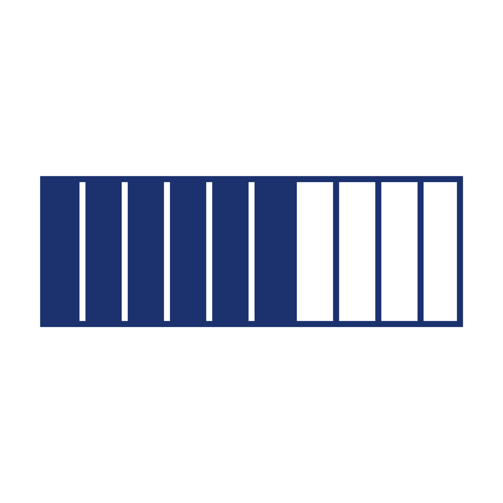 Fraction Bar — 6/10 (six tenths)
