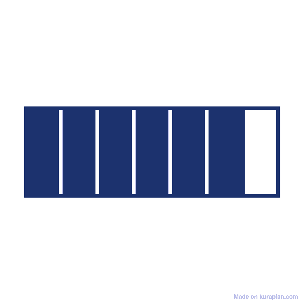 Fraction Bar — 6/7 (six sevenths)