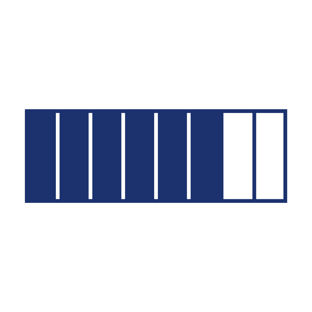 Fraction Bar — 6/8 (six eighths)