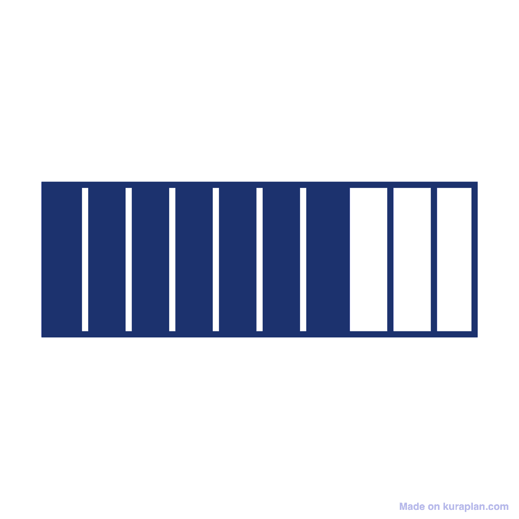 Fraction Bar — 7/10 (seven tenths)