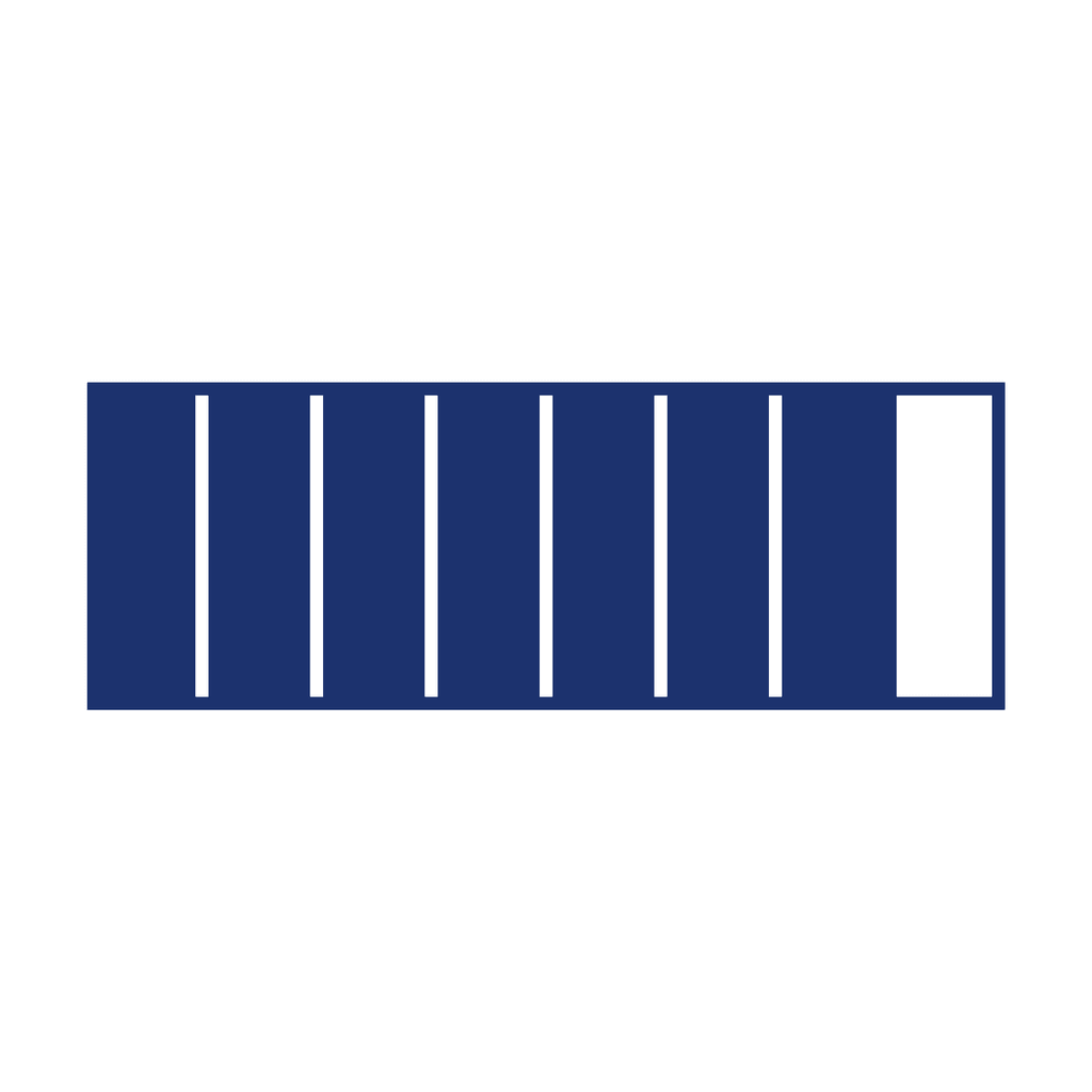 Fraction Bar — 7/8 (seven eighths)