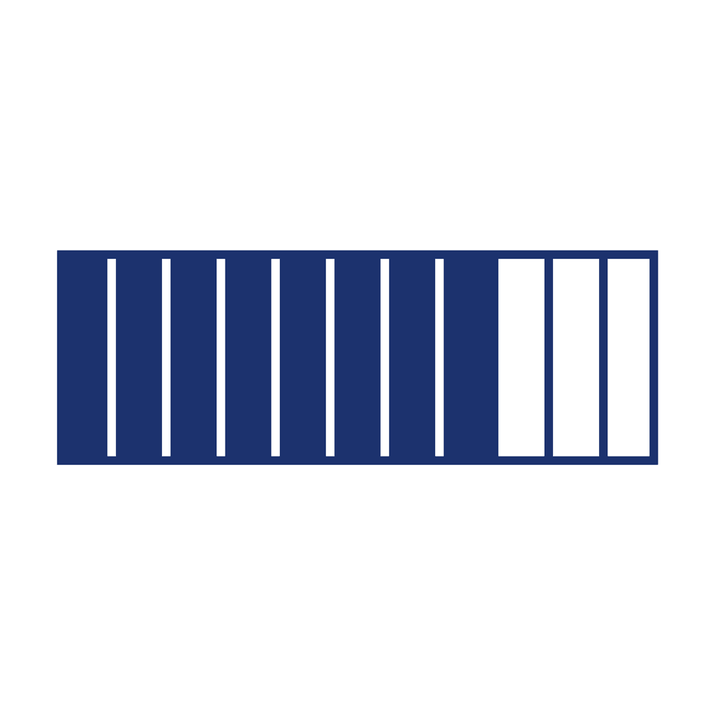 Fraction Bar — 8/11 (eight elevenths)
