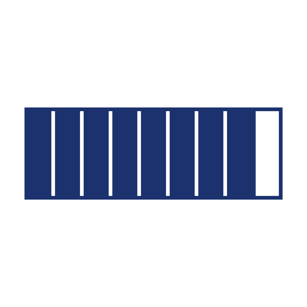 Fraction Bar — 8/9 (eight ninths)