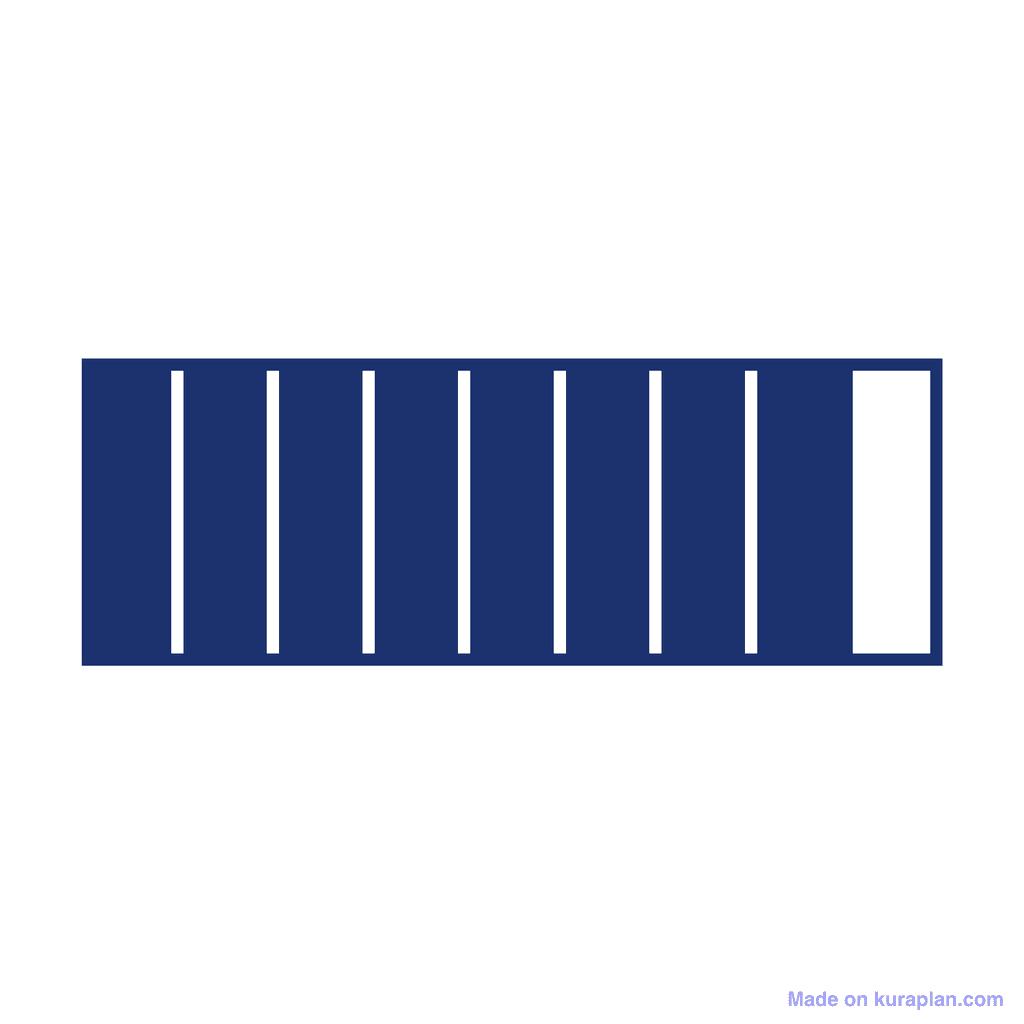 Fraction Bar — 8/9 (eight ninths)