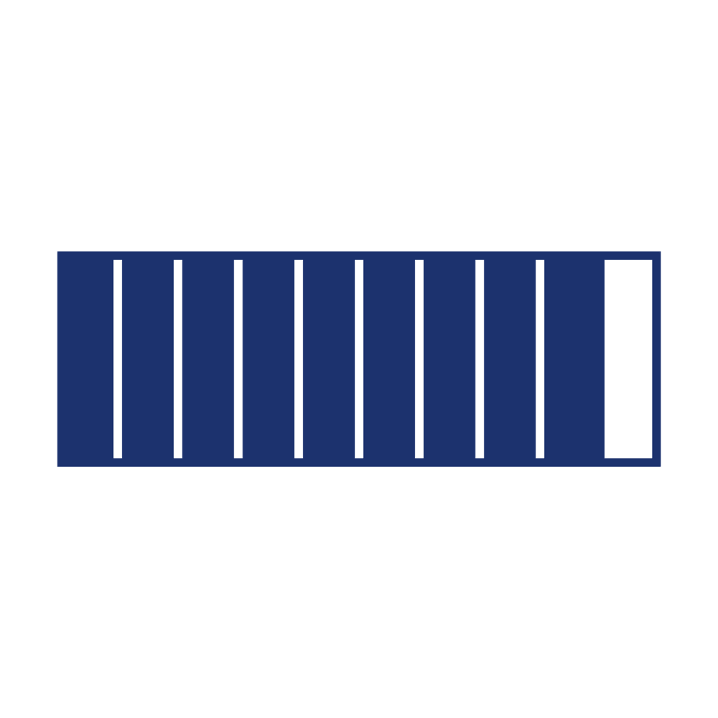 Fraction Bar — 9/10 (nine tenths)