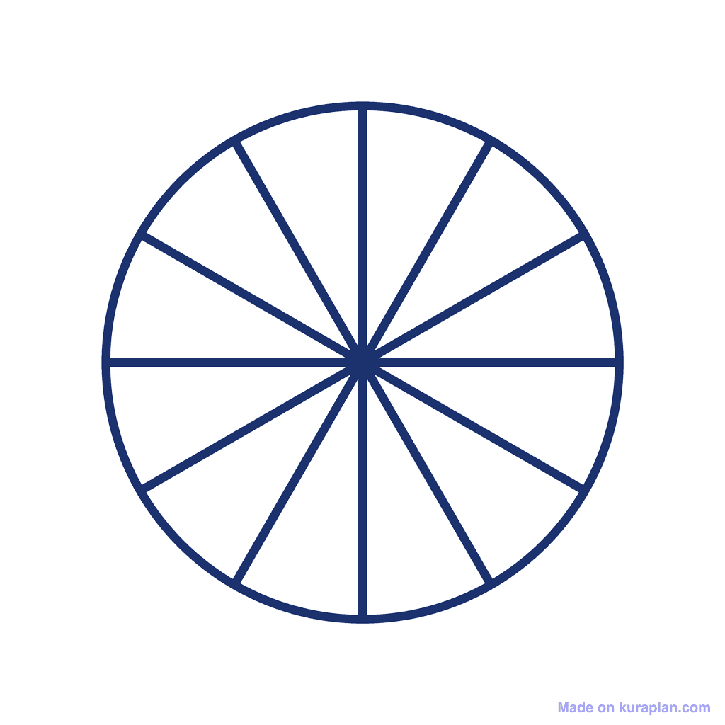 Fraction Circle — 0/12 (zero)