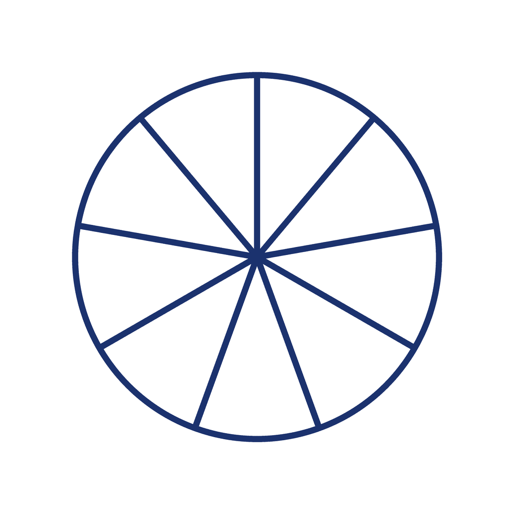 Fraction Circle — 0/9 (zero)