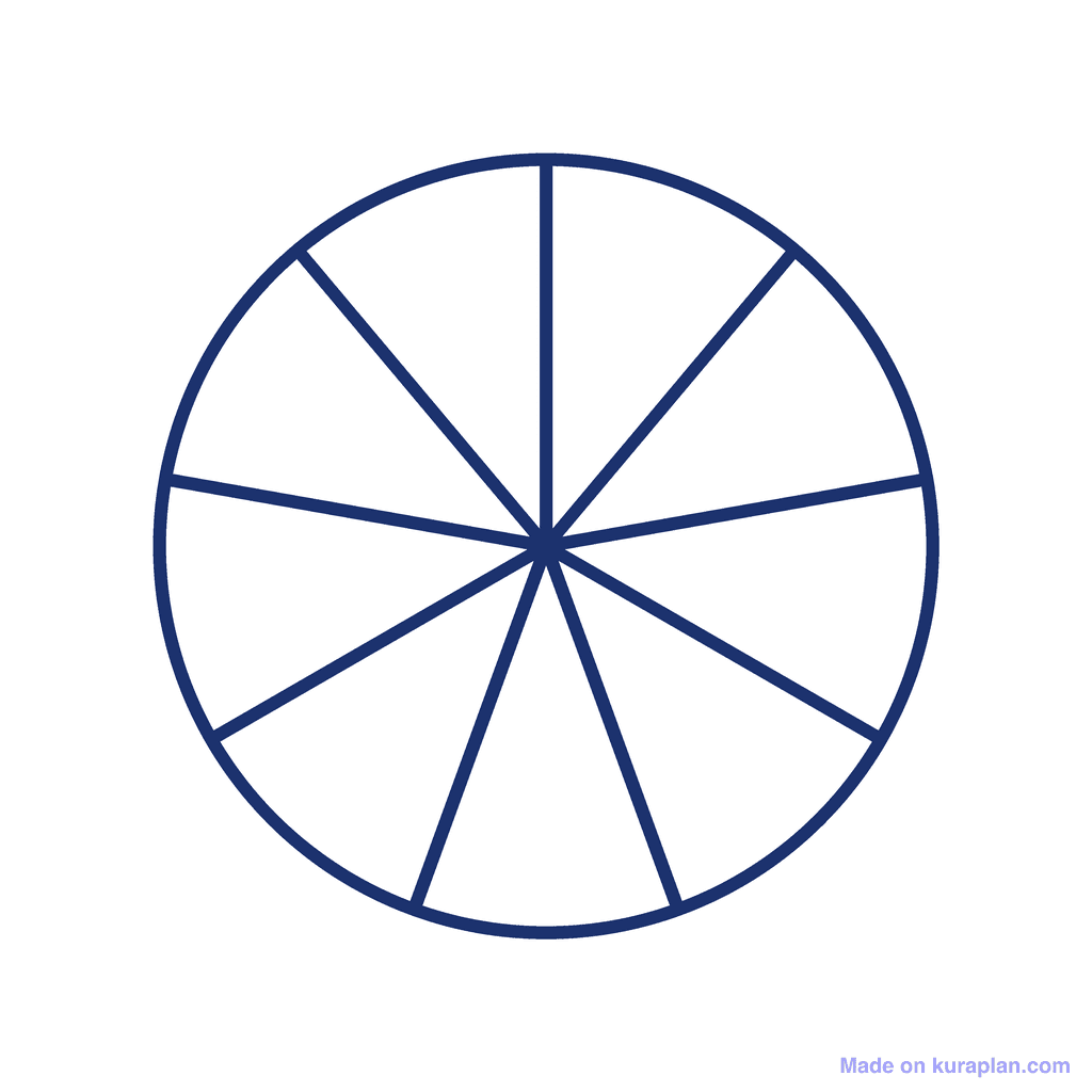 Fraction Circle — 0/9 (zero)