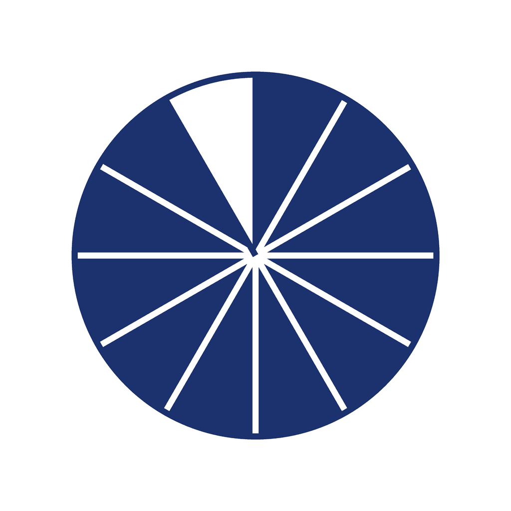 Fraction Circle — 11/12 (eleven twelfths)