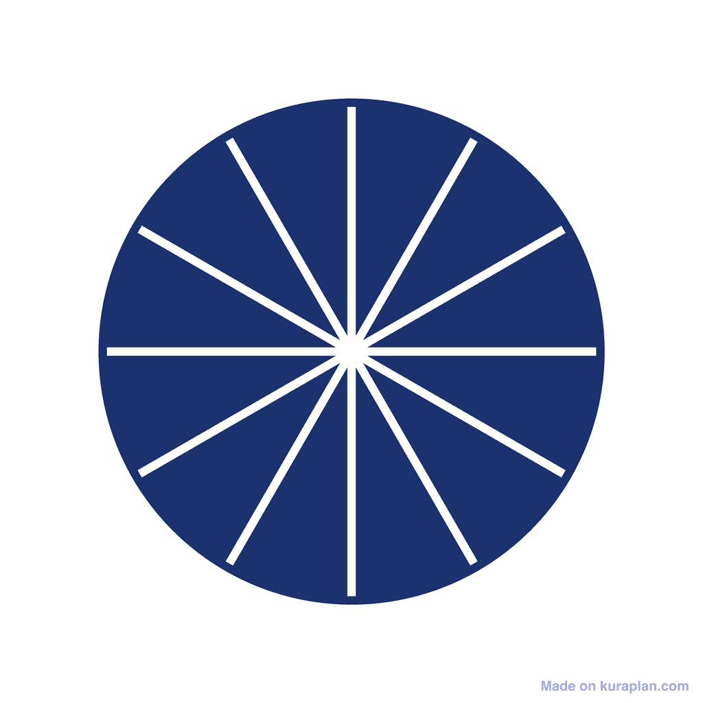 Fraction Circle — 12/12 (one whole)