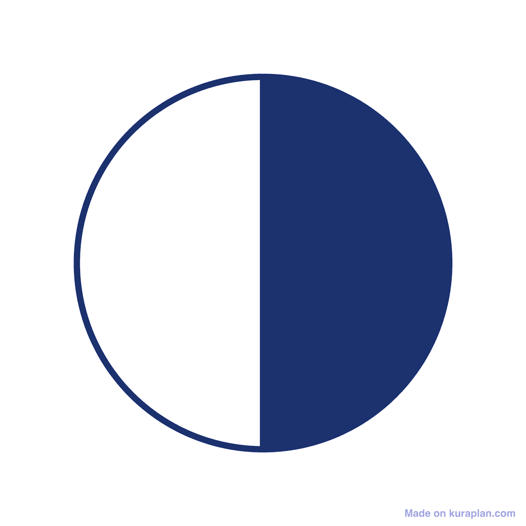 Fraction Circle — 1/2 (one half)
