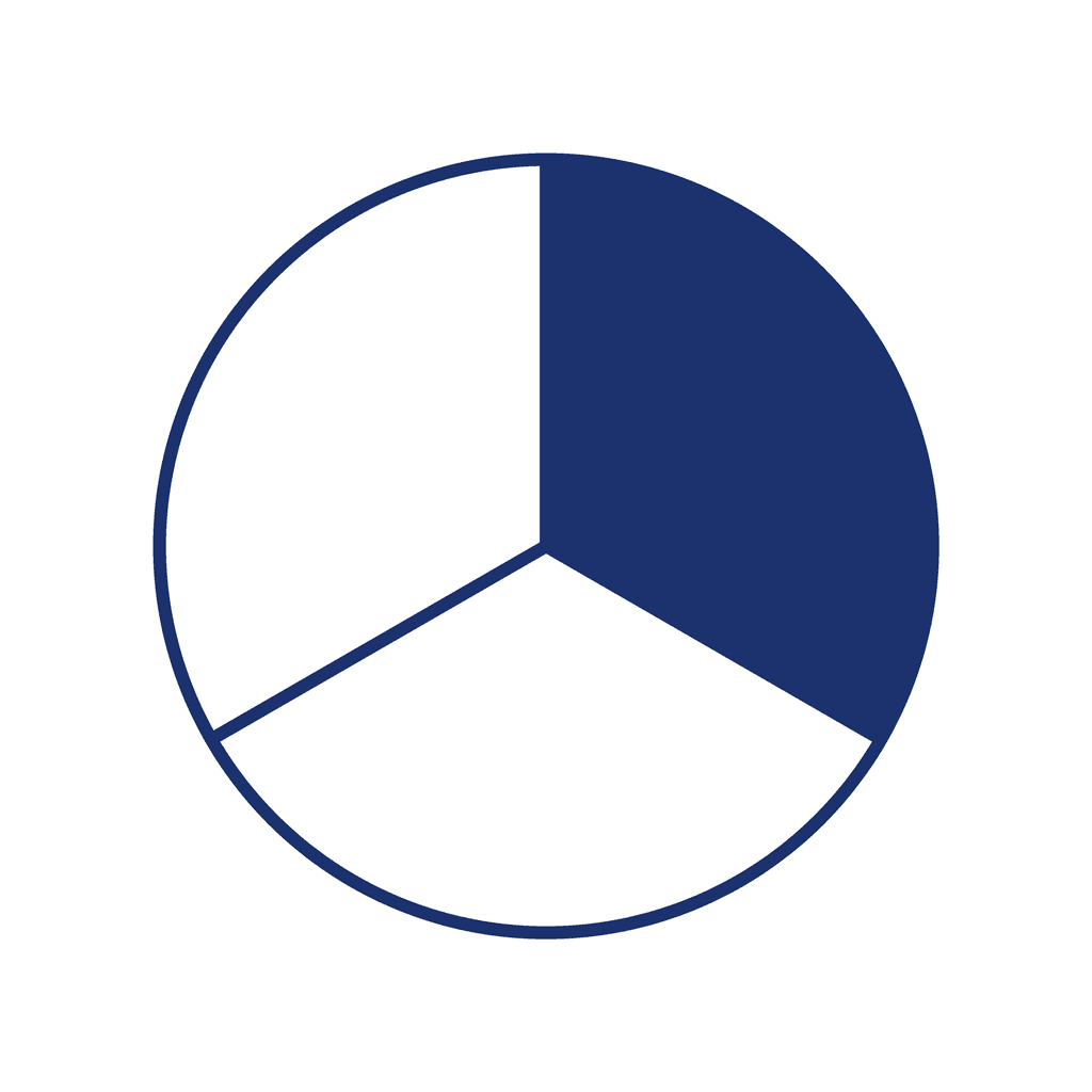 Fraction Circle — 1/3 (one third)