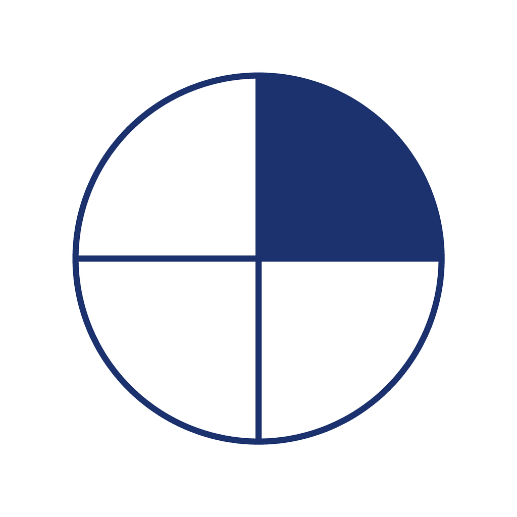 Fraction Circle — 1/4 (one quarter)