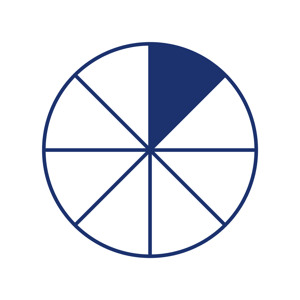 Fraction Circle — 1/8 (one eighth)