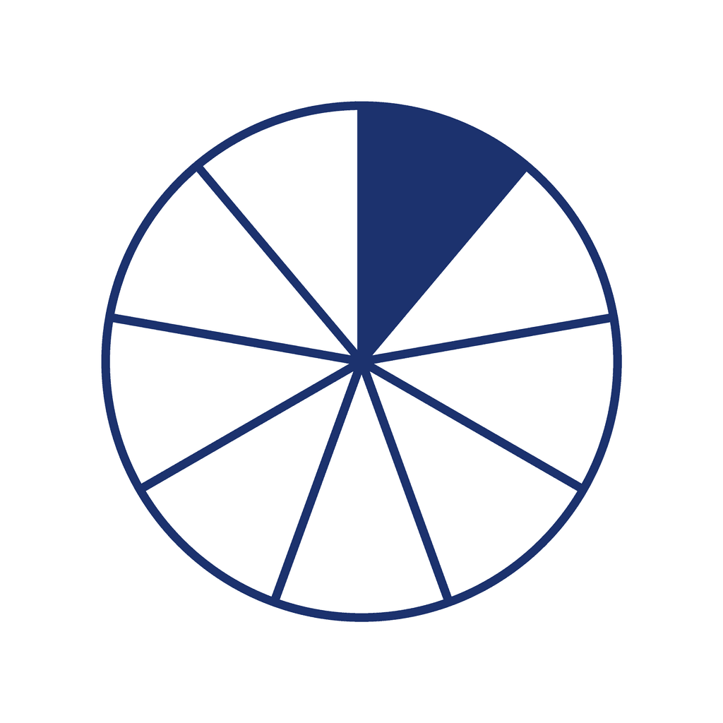 Fraction Circle — 1/9 (one ninth)