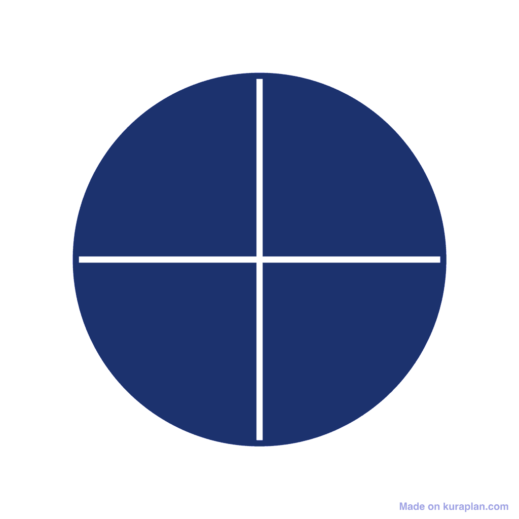 Fraction Circle — 4/4 (one whole)