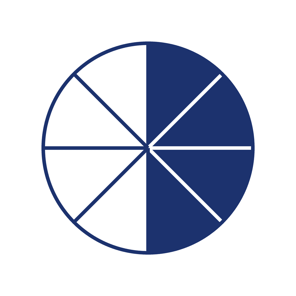 Fraction Circle — 4/8 (four eighths)