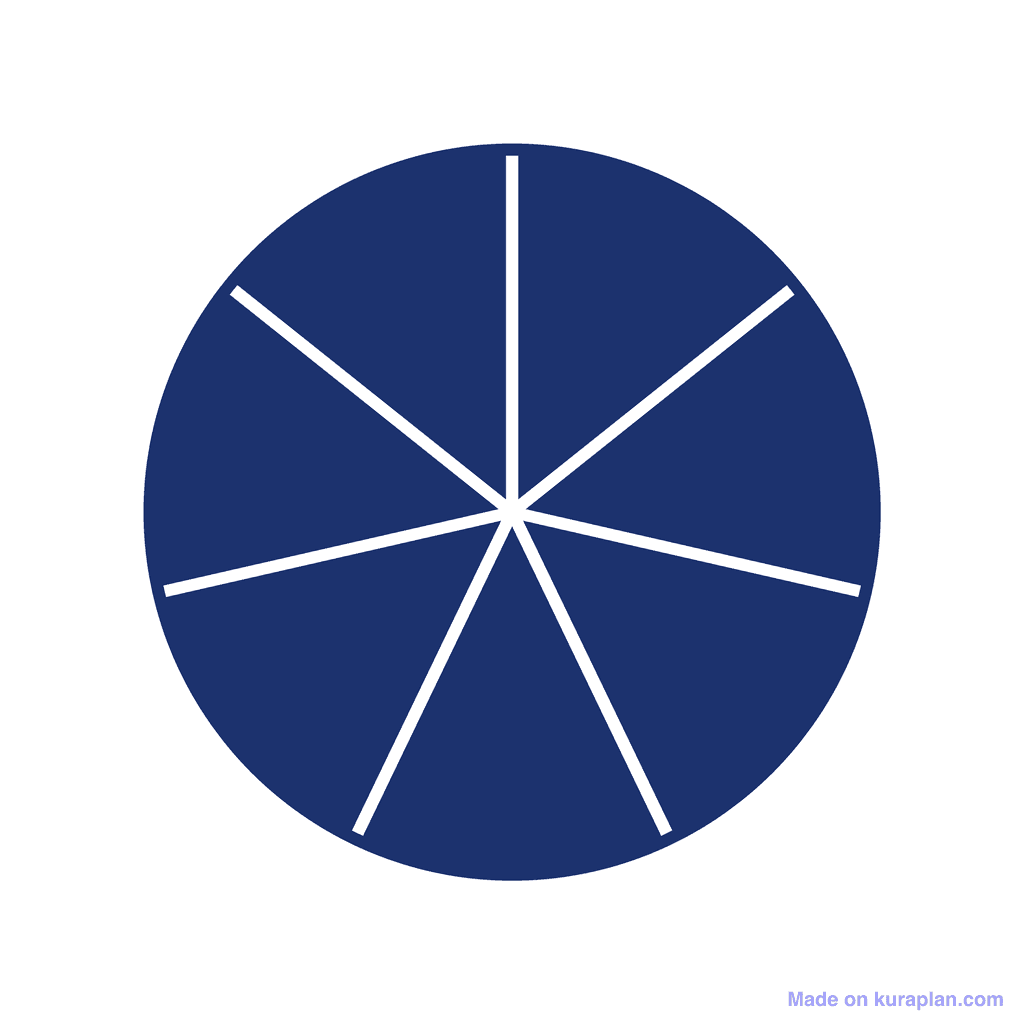 Fraction Circle — 7/7 (one whole)