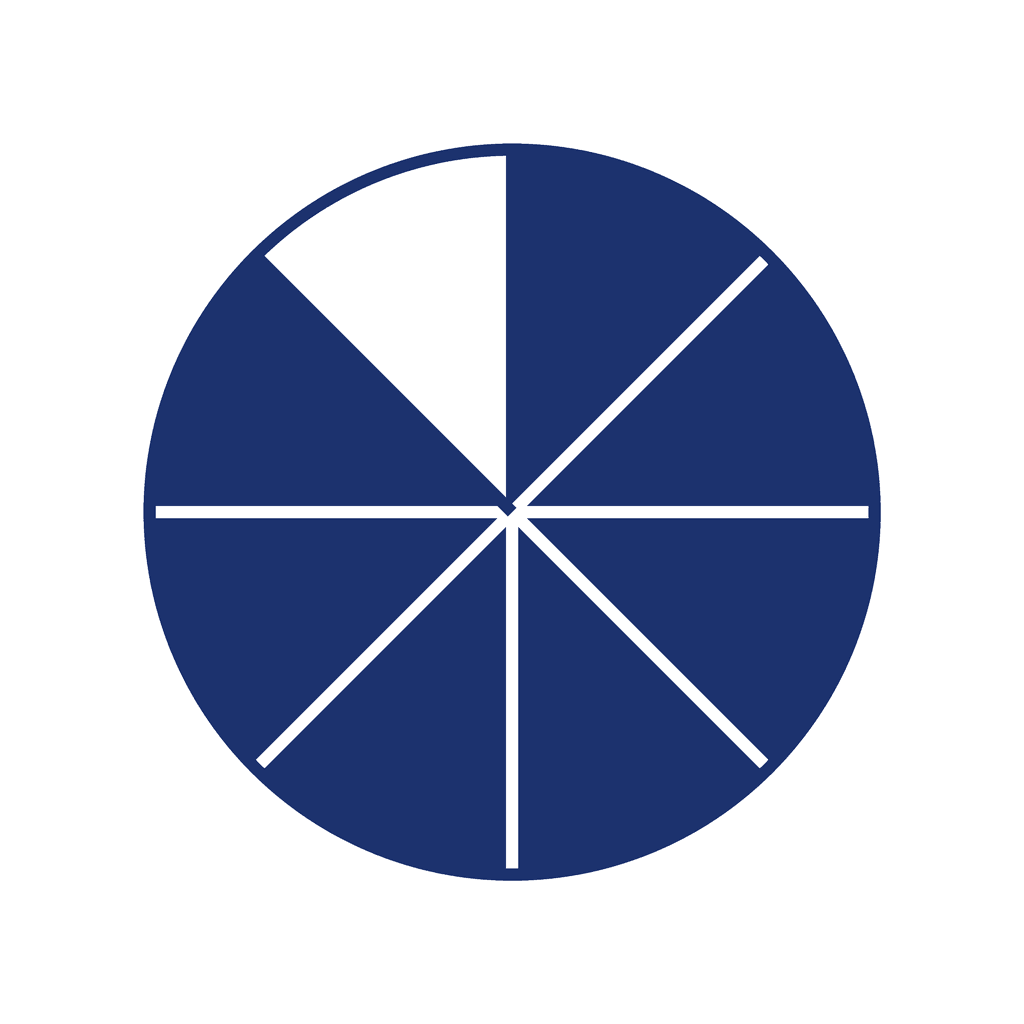 Fraction Circle — 7/8 (seven eighths)