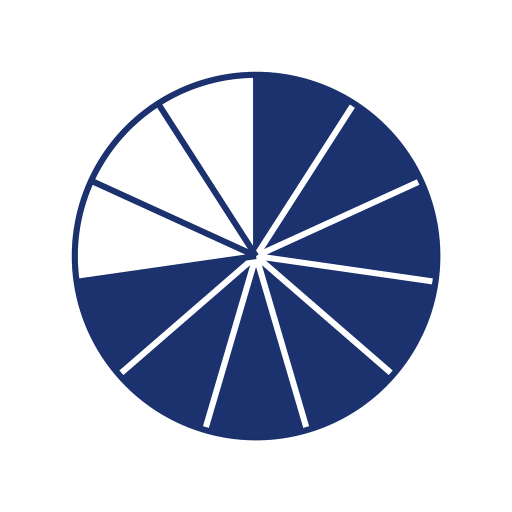 Fraction Circle — 8/11 (eight elevenths)