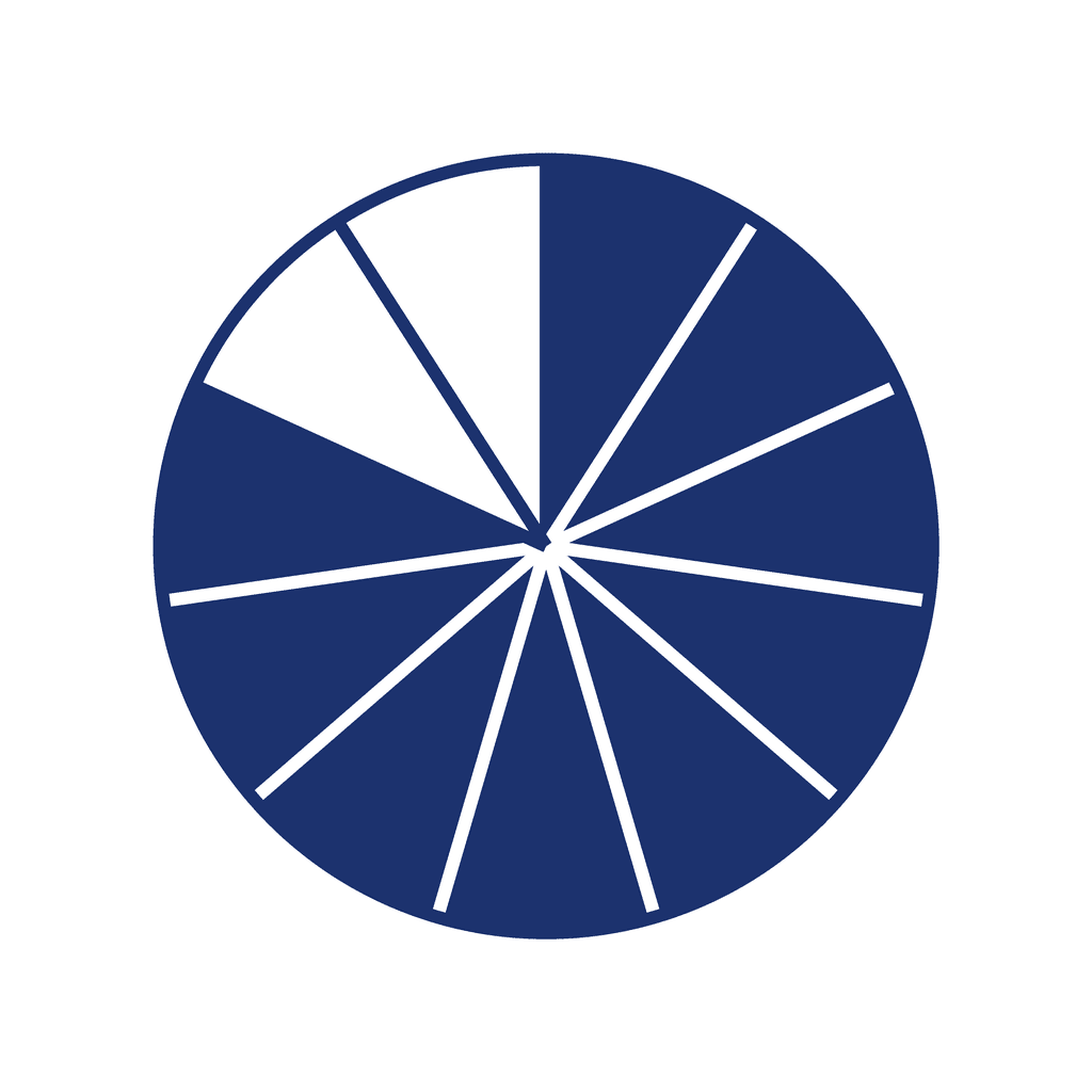 Fraction Circle — 9/11 (nine elevenths)