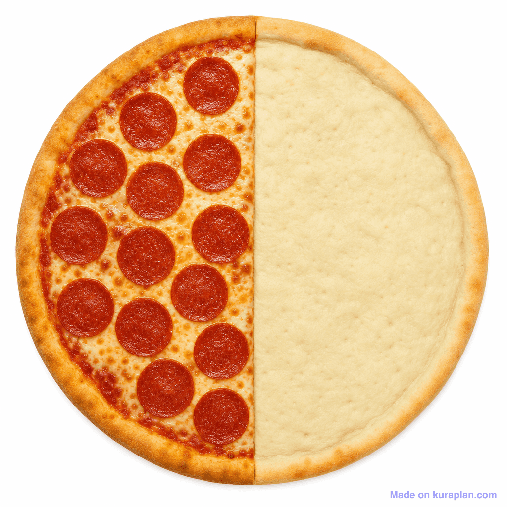 Fraction Pizza Halves 1 2