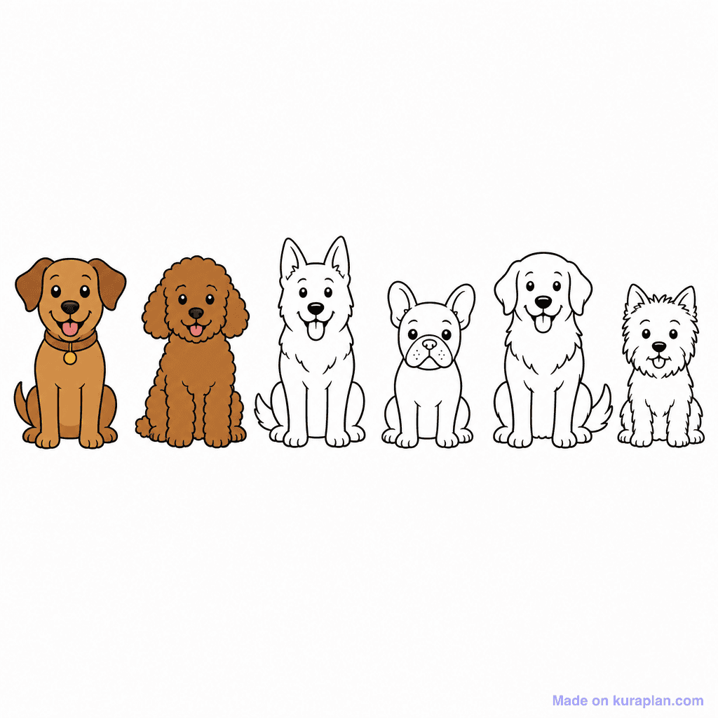 Fraction Set: 2 of 6 Dogs