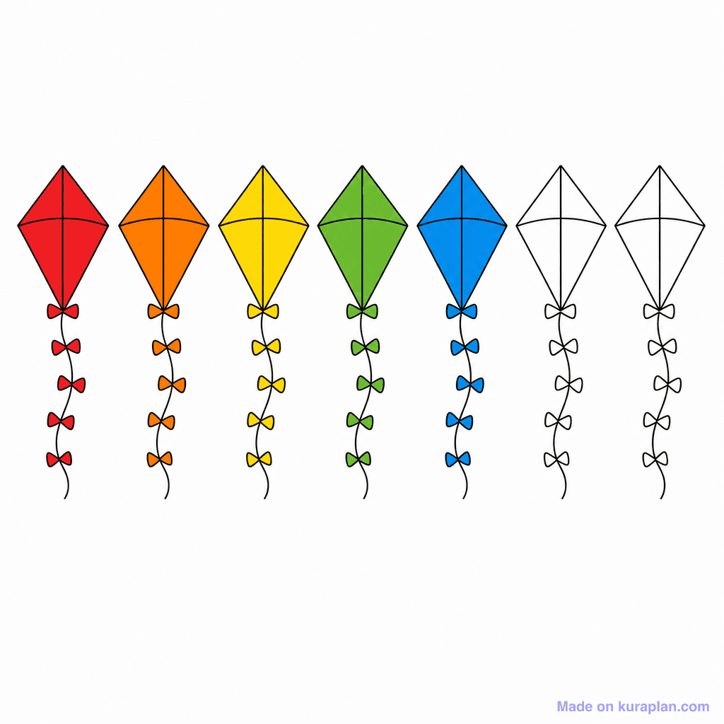 Fraction Set: 4 of 7 Kites