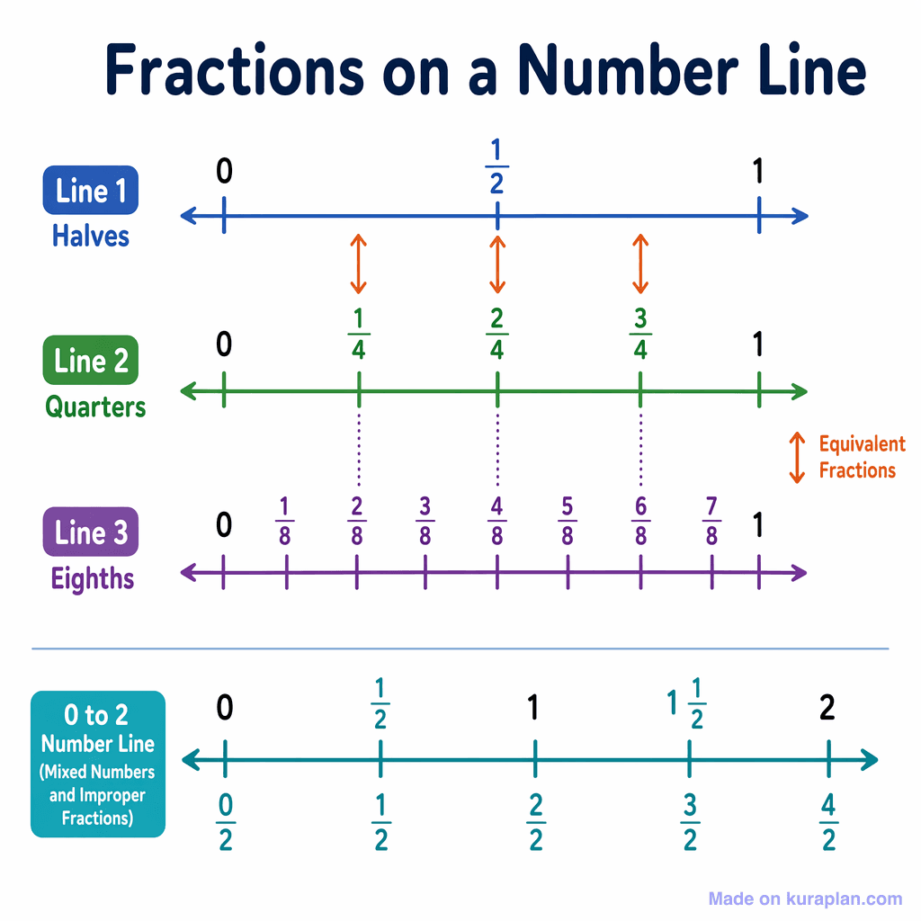 Fractions on a Number Line (simple)