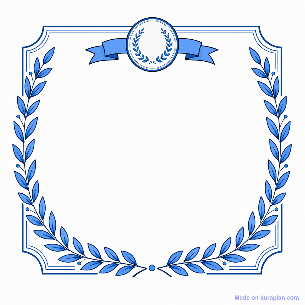 Frame Certificate Blue Laurel