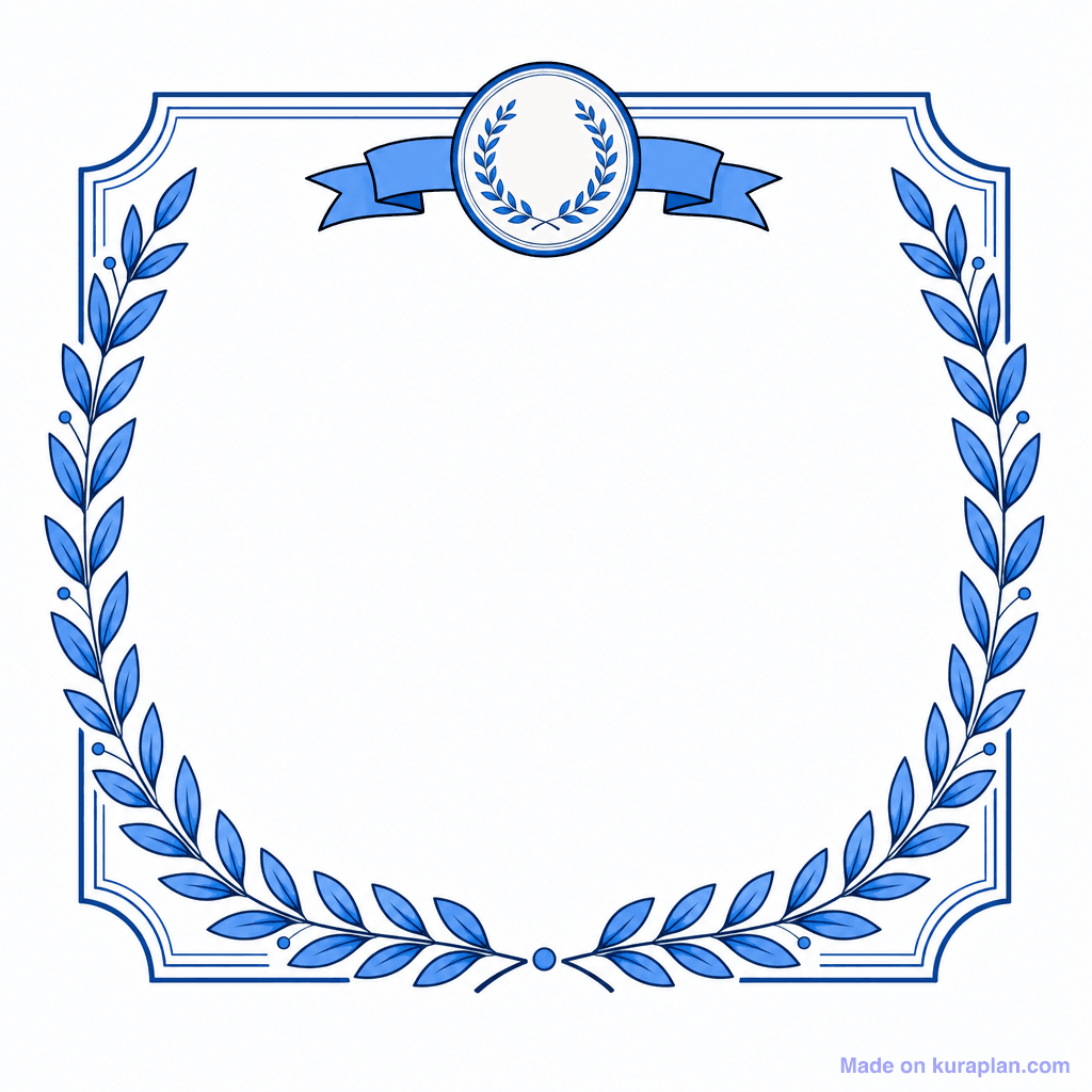 Frame Certificate Blue Laurel